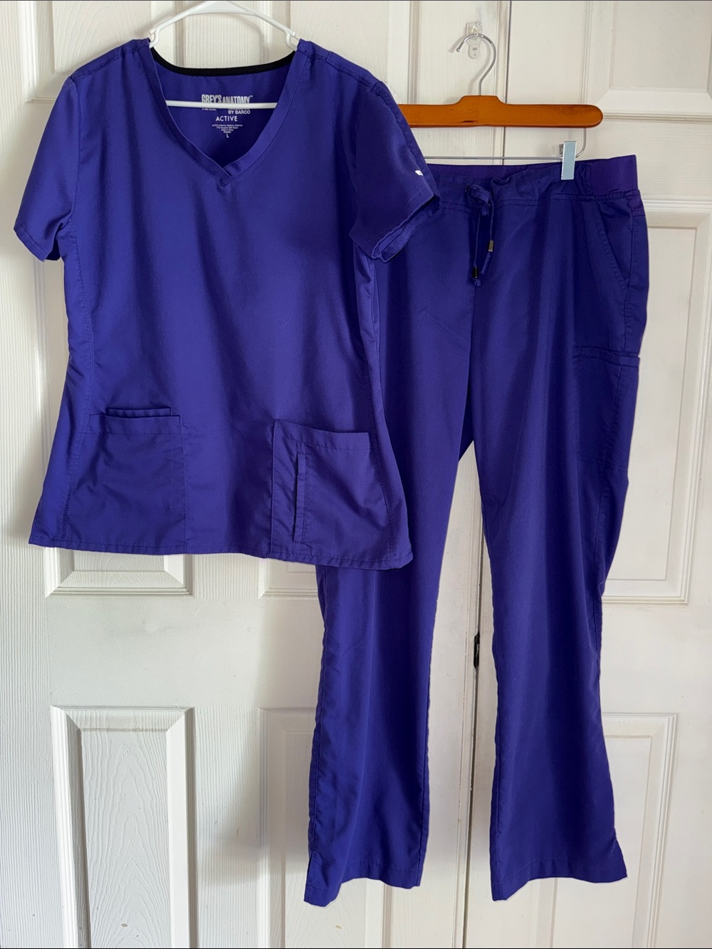 Grey’s Anatomy By Barco Purple Scrub Top And Pants Set